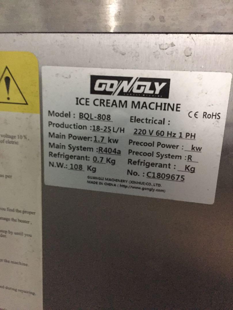 Gongly Ice Cream Machine, TV & Home Appliances, Kitchen Appliances, Ice