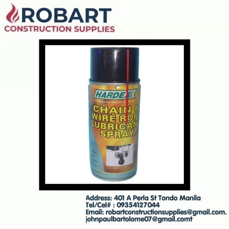 Hardex Chain & Wire Rope Lubricant Spray 400ml, Commercial & Industrial