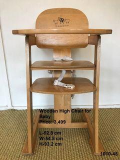 wooden high chair for sale near me