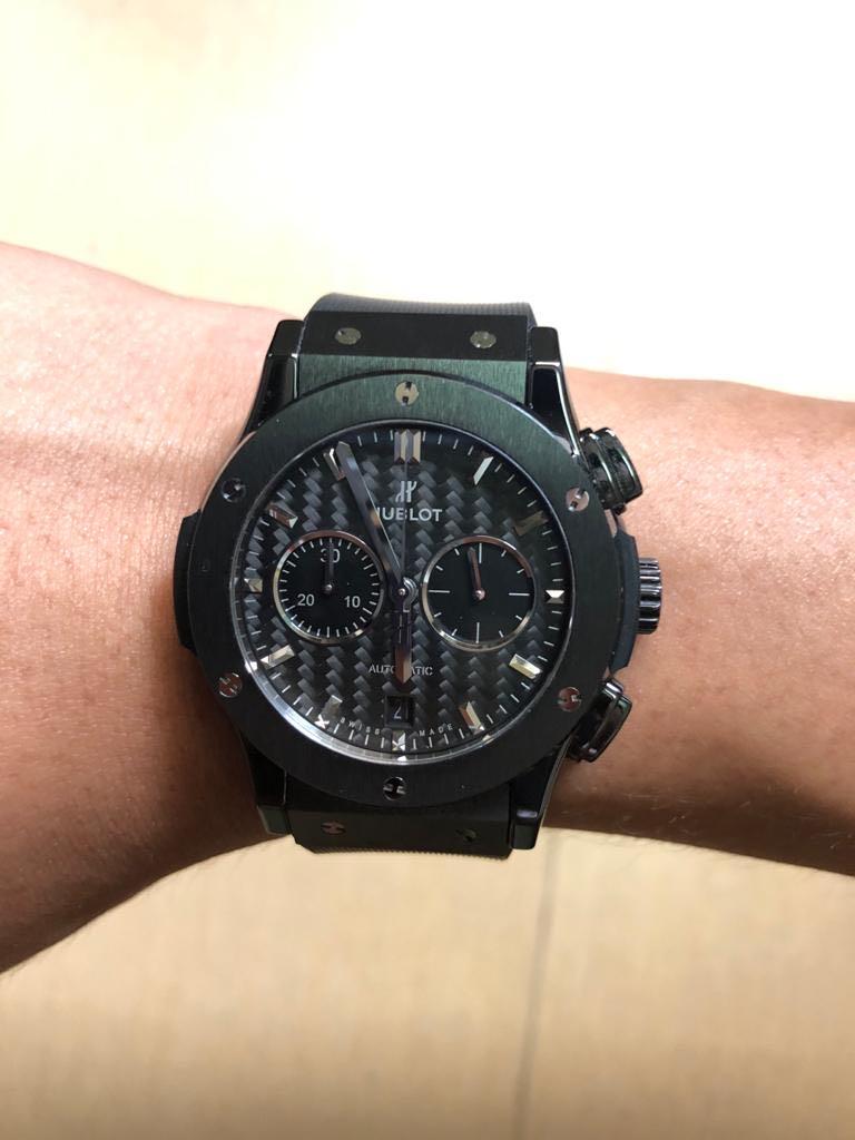 Hublot black sales magic chronograph