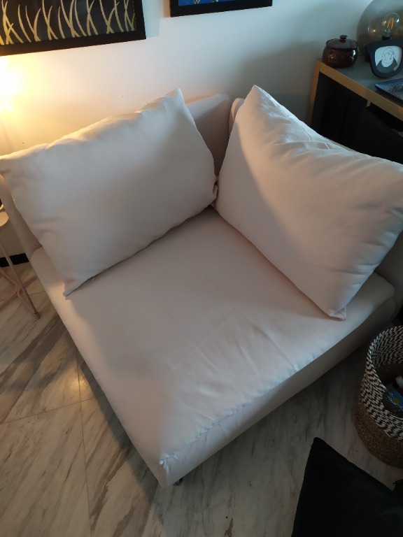 IKEA Soderhamn corner sofa in pale pink., Furniture & Home Living