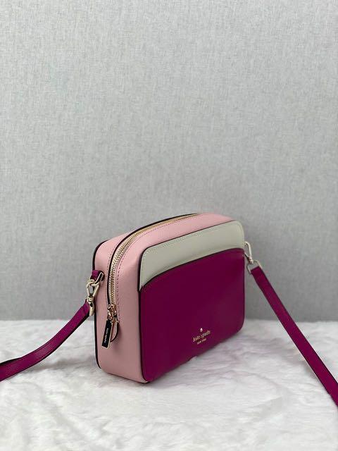 NEW Kate Spade Pink Multi Lauryn Colorblock Leather Camera Crossbody B –  Fin and Mo