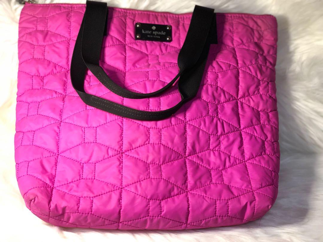Kate Spade nylon quilted tote (Category: Luxury Bags & Wallets) located in Cavite. Submitted by preloved_jrt (Listing ID 1044343224, Image 1). Description: Bought in SG Super mint condition Rfs: Declutter MOP •gcash •bank transfer.