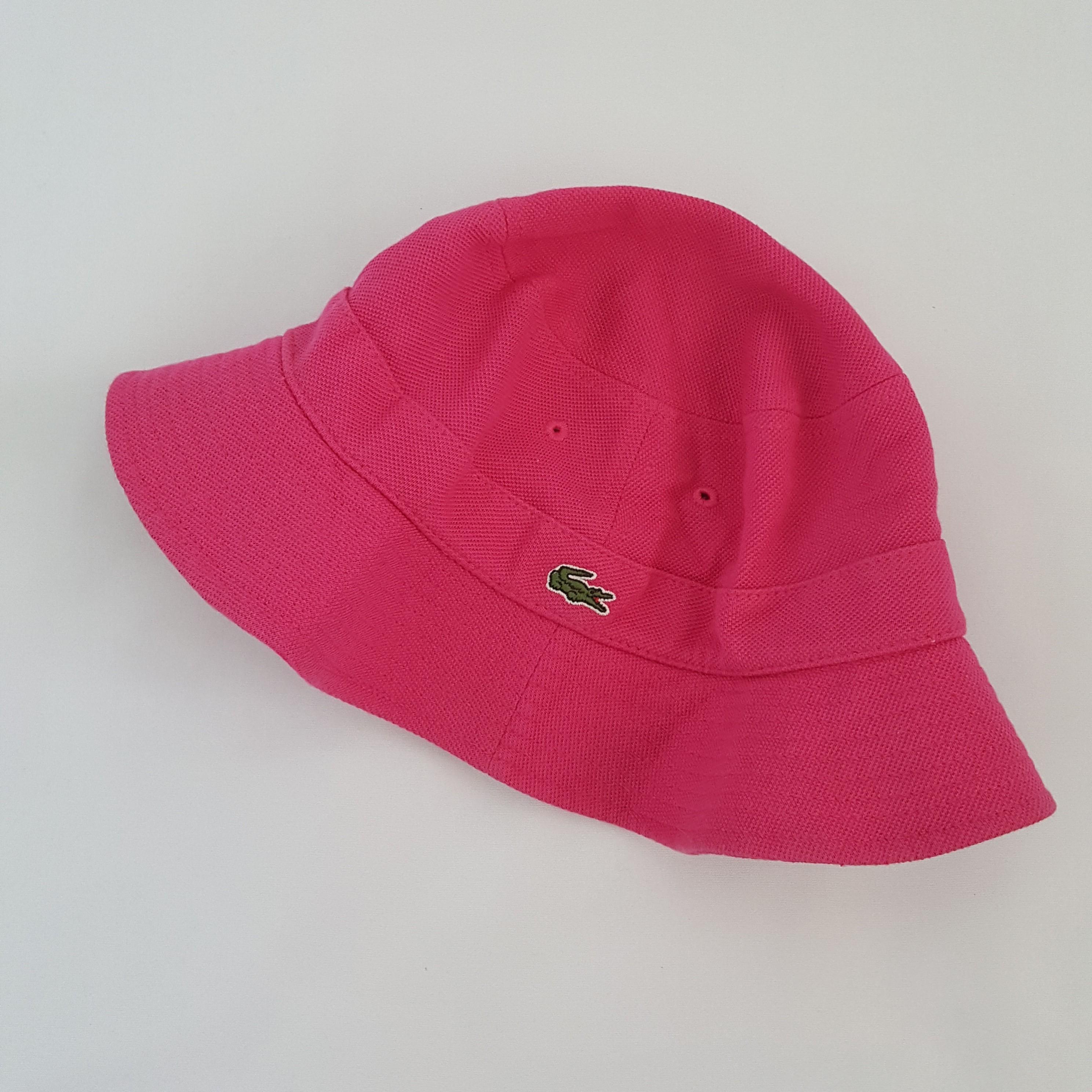 Lacoste Bucket Hat Pink, Fesyen Wanita 