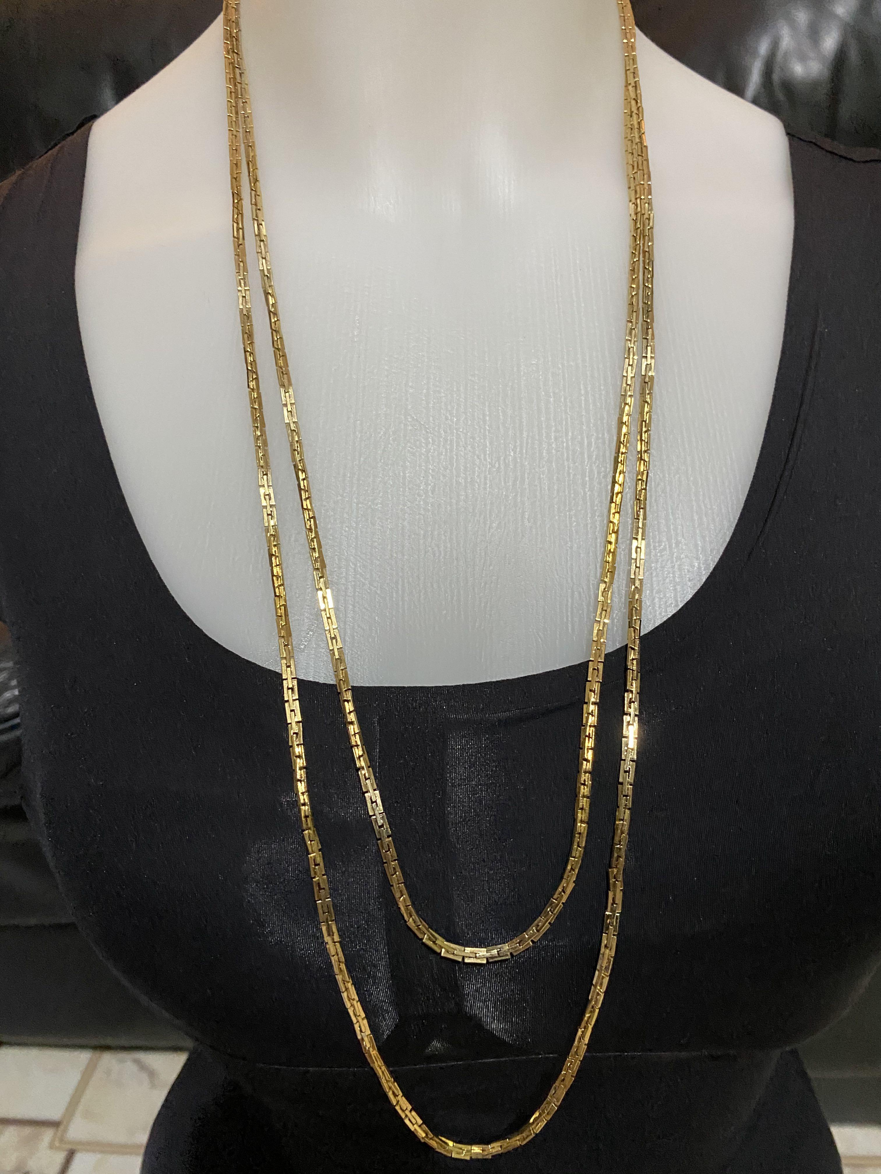 Vintage Shiny Brass Foxtail Chain Necklaces ~ 15 inches | Brooklyn Charm