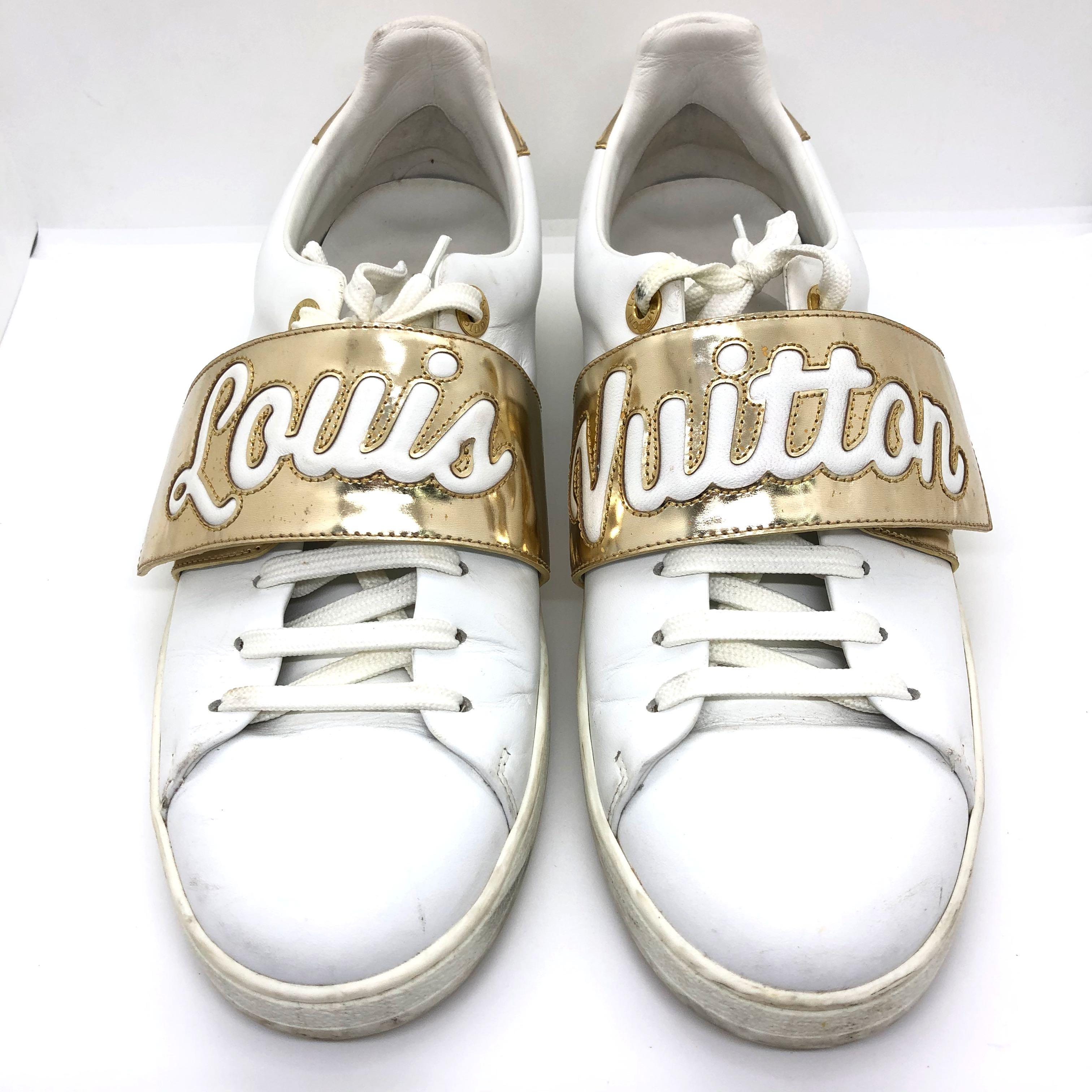 Gold velcro sneakers top