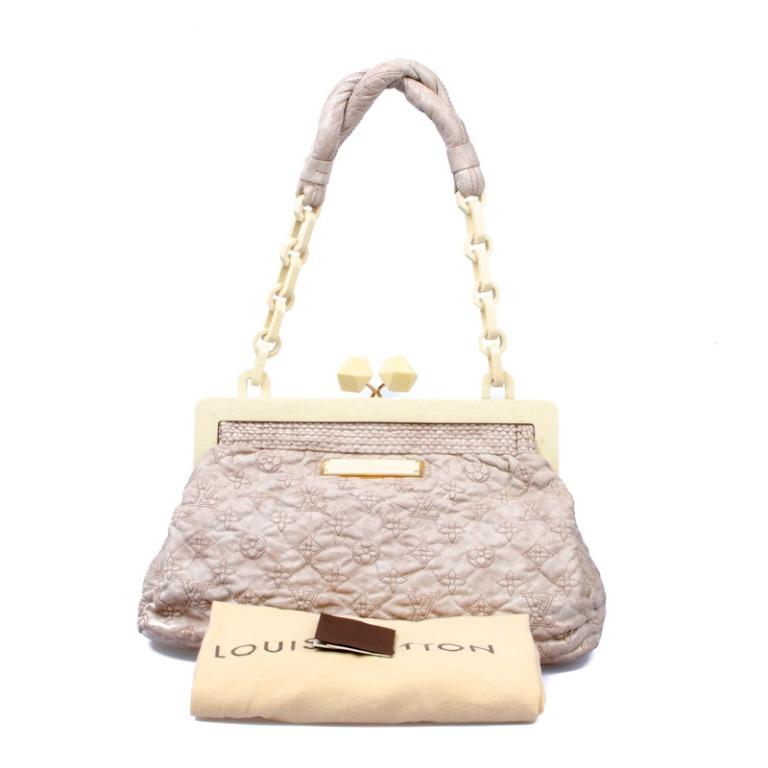 Louis Vuitton Monogram Olympe NIMBUS GM Ecru Beige Lamb Leather Limited  Edition!