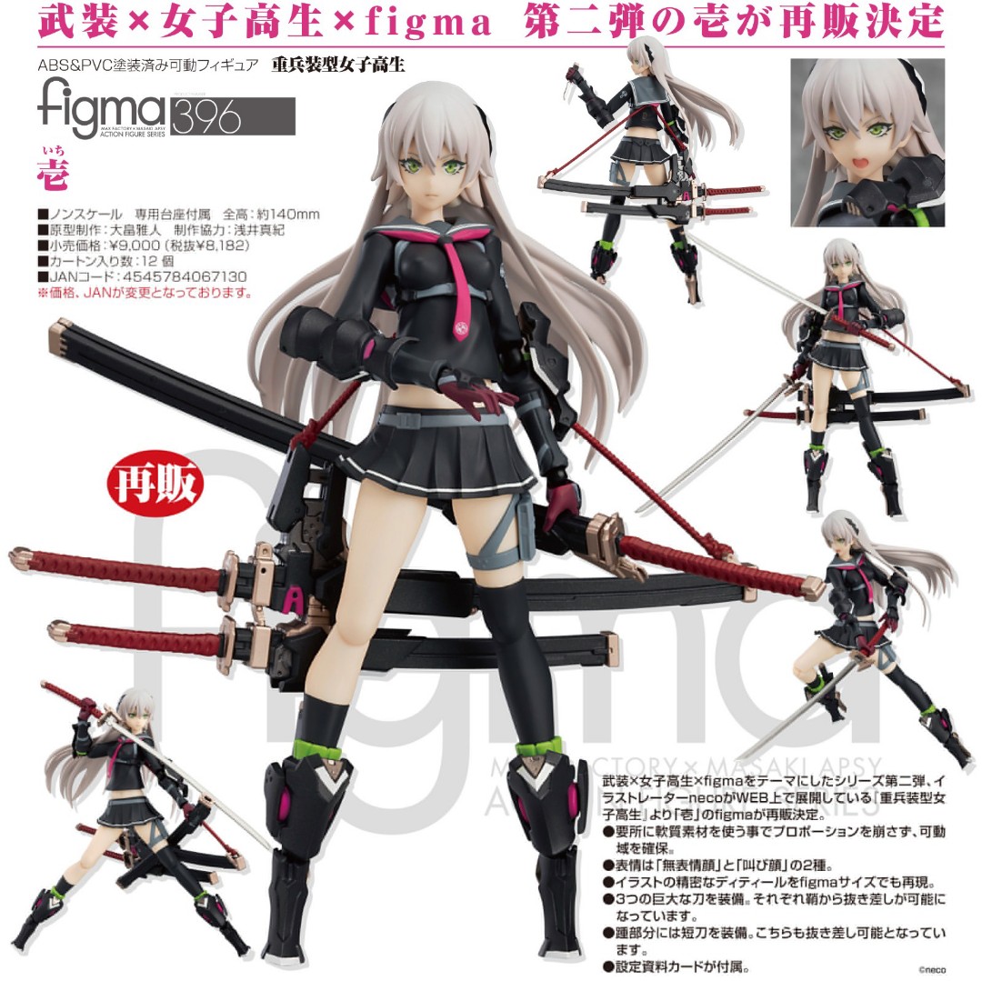 『預訂、日版』Max Factory figma 重兵裝型女子高生壱Figure(再販 