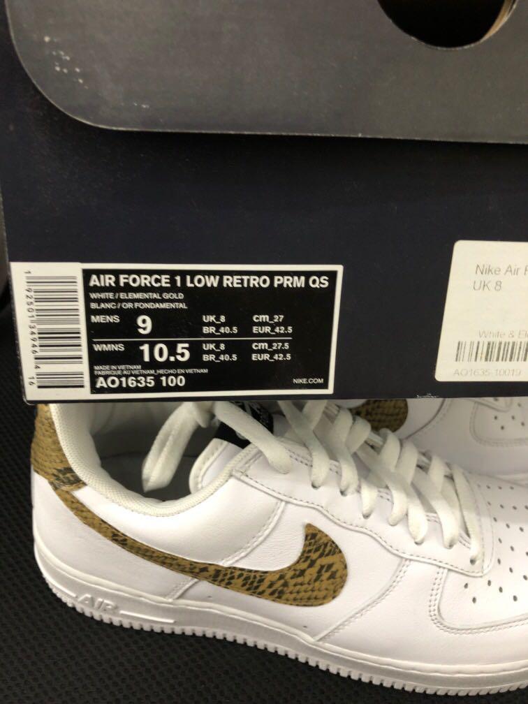 nike af1 ivory snake