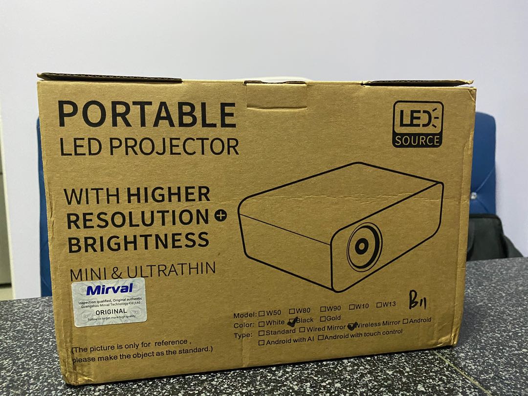 Portable LED projector with higher resolution brightness mini & ultra