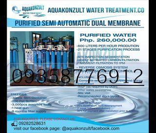 Purified Semi Automatic Dual Membrane Water Refilling Station