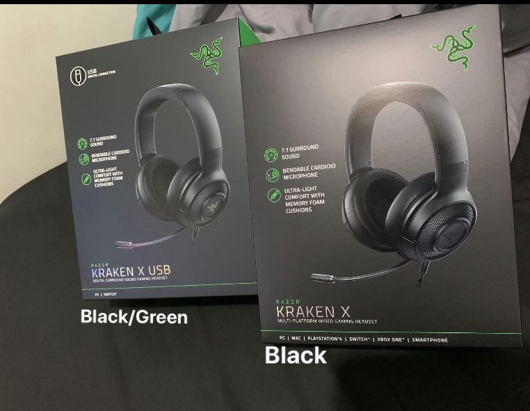 Razer Kraken X Gaming Headset Video Gaming Gaming Accessories Virtual Reality On Carousell