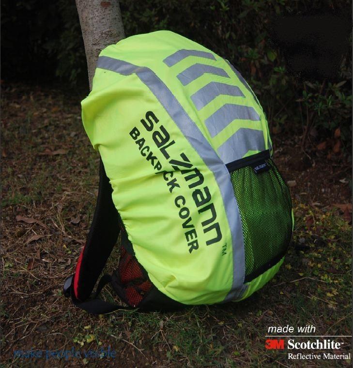 High Visibility Running Salzmann 3M Reflective Backpack Cover Hiking & More Ideal for Cycling Waterproof & Weatherproof 