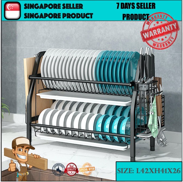 Stainless Steel SUS304 Dish drying rack with detachable drain board ...