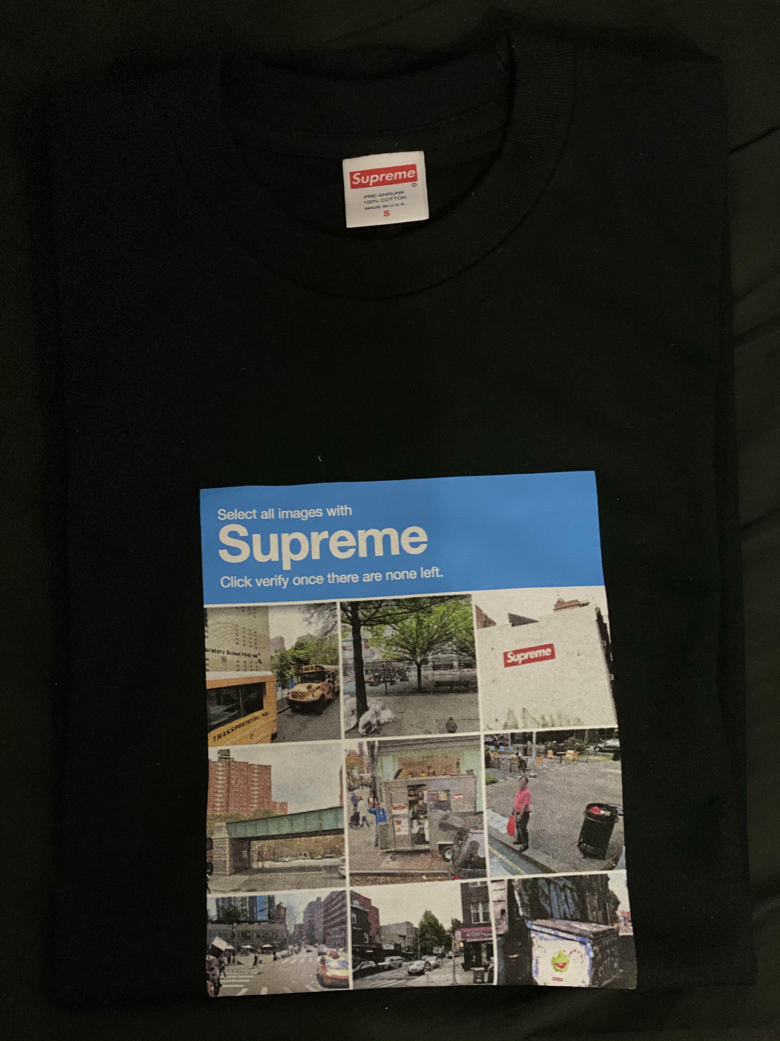 Supreme tee verify, Men's Fashion, Tops 