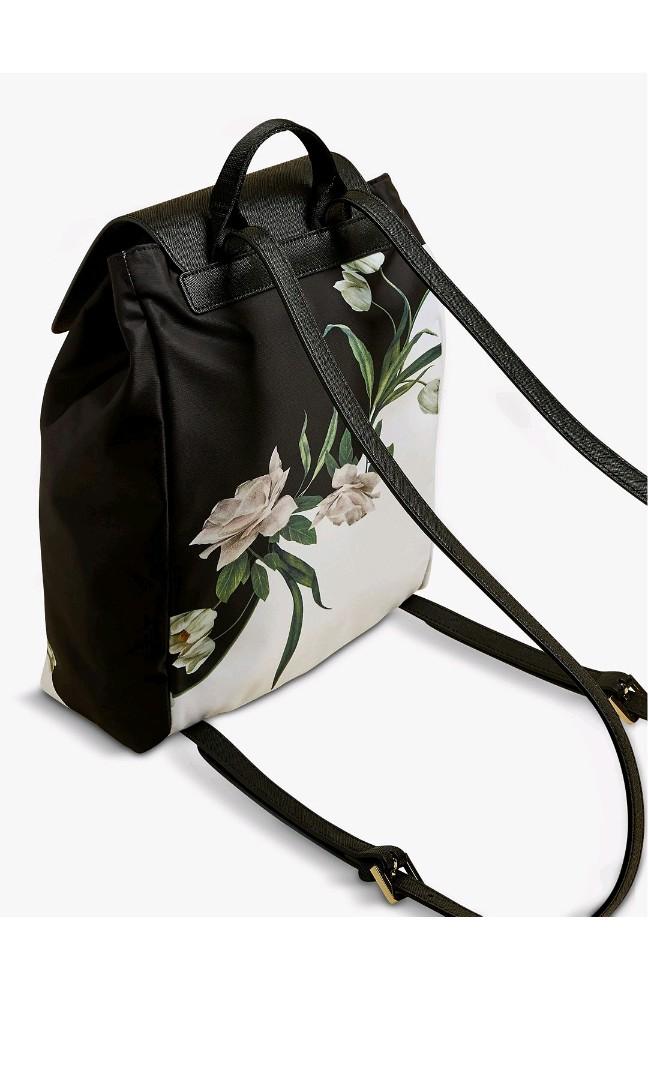 black leather backpack ted baker