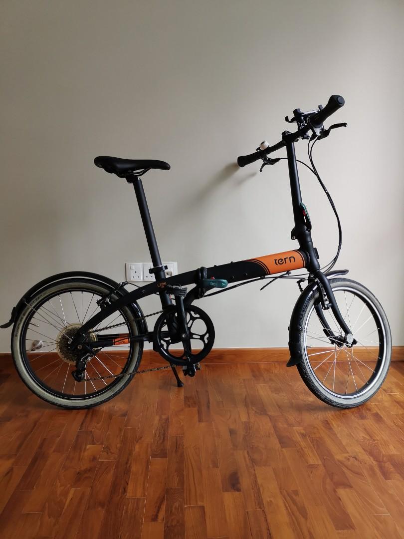 Tern Link D8 Foldable Bike Orange Sports Equipment Bicycles