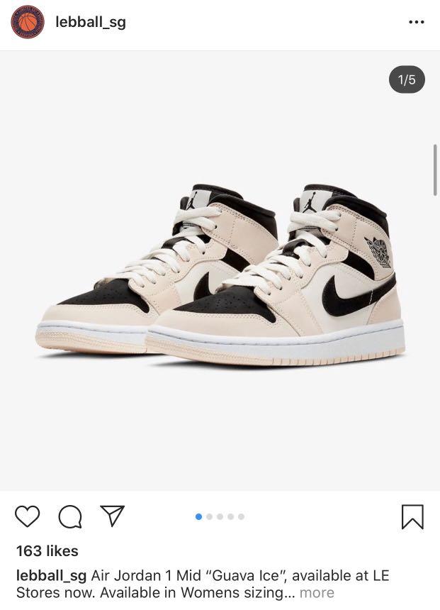US6 Wmns Air Jordan 1 Mid Guava Ice