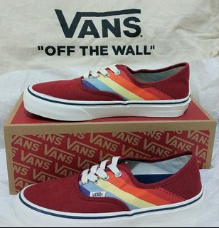 rad rainbow slip on vans