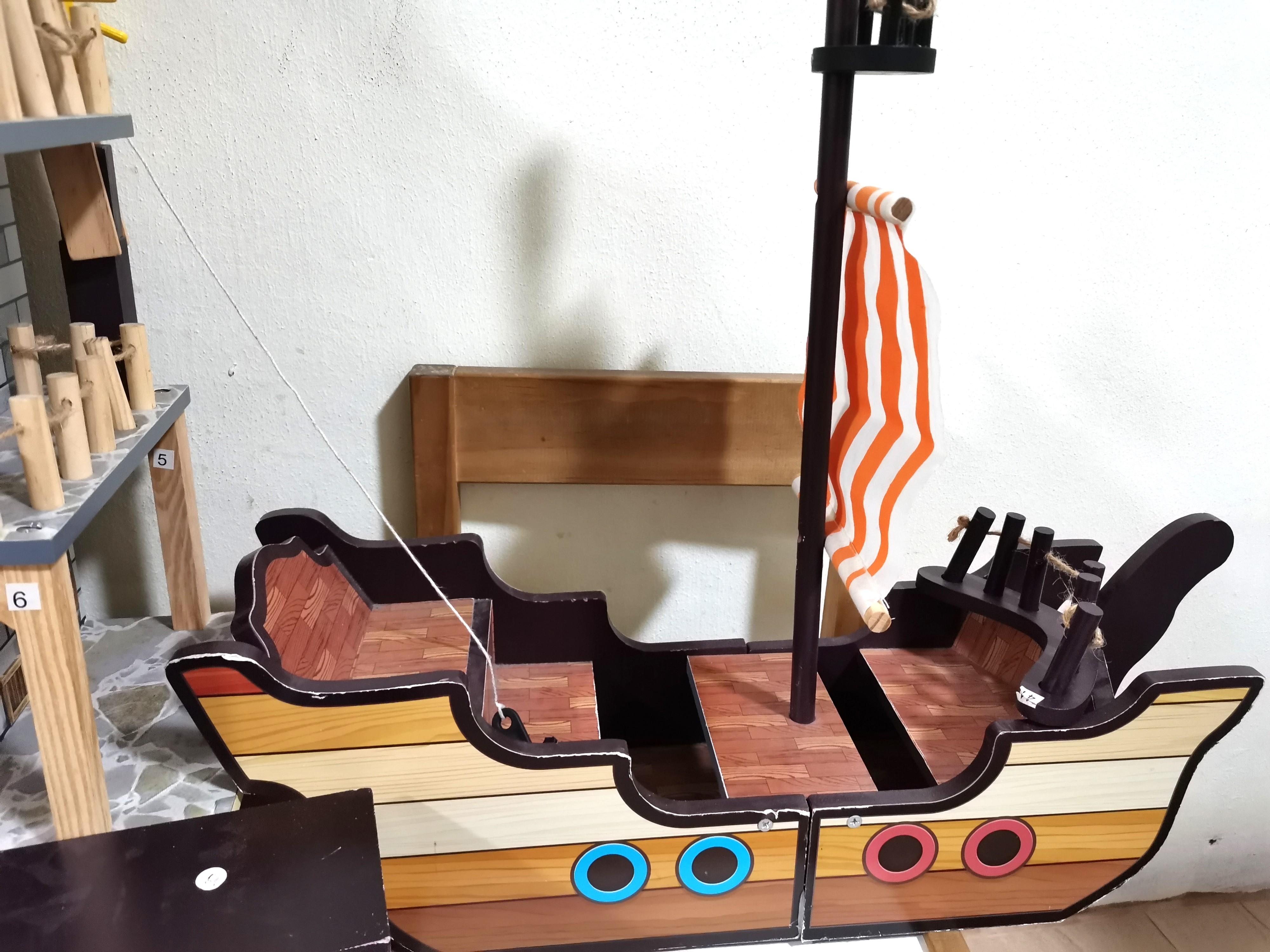 wooden pirate ship playset