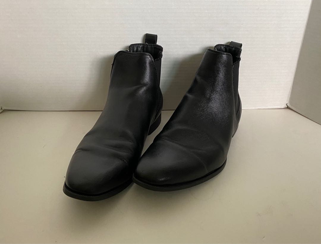 mens long black boots