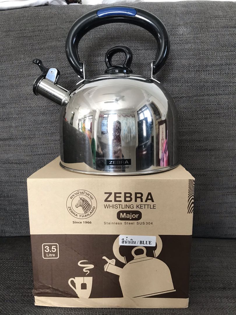 Zebra Stainless steel kettle, Furniture & Home Living, Kitchenware