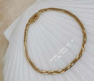 18K Japan Gold Bracelet 10 Cut VVSPL, Women's Fashion, Jewelry