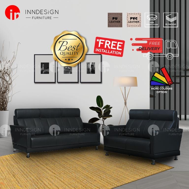 2 3 Seater Pvc High Back Sofa 21 Colors Furniture Sofas On Carousell
