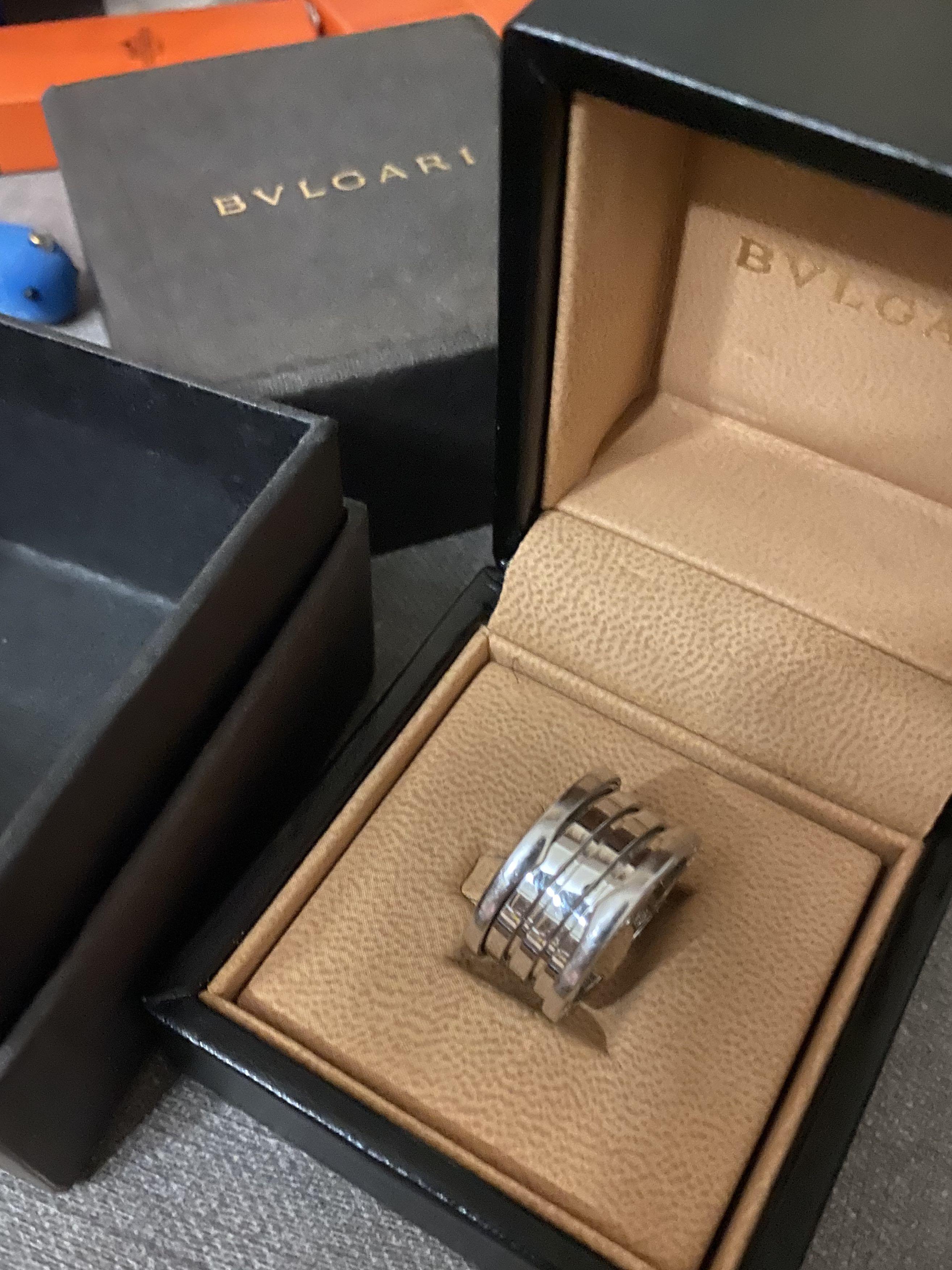 999 Bvlgari B.zero ring triple stack White Gold 53 Luxury