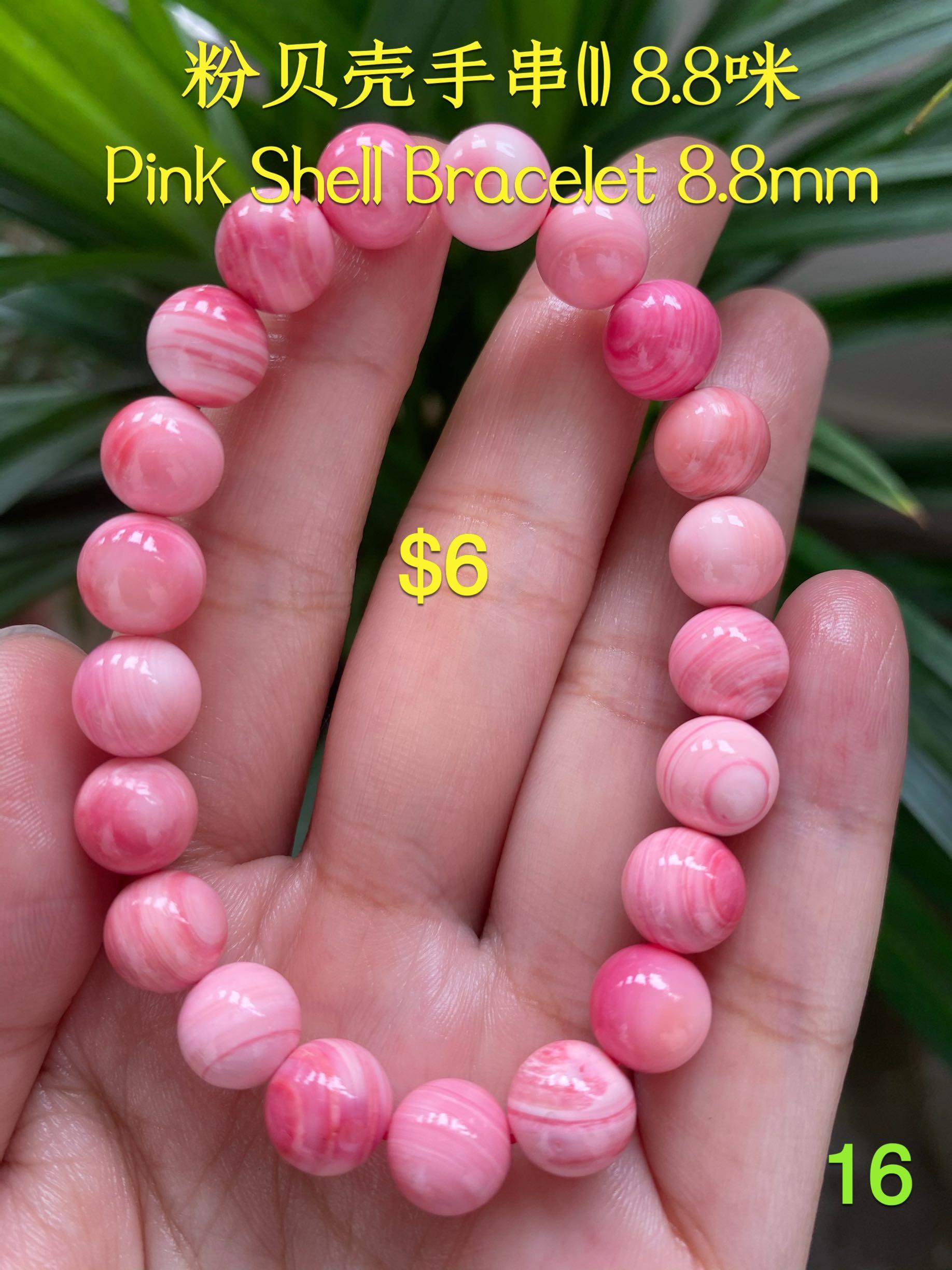 Pink shell bracelet shop