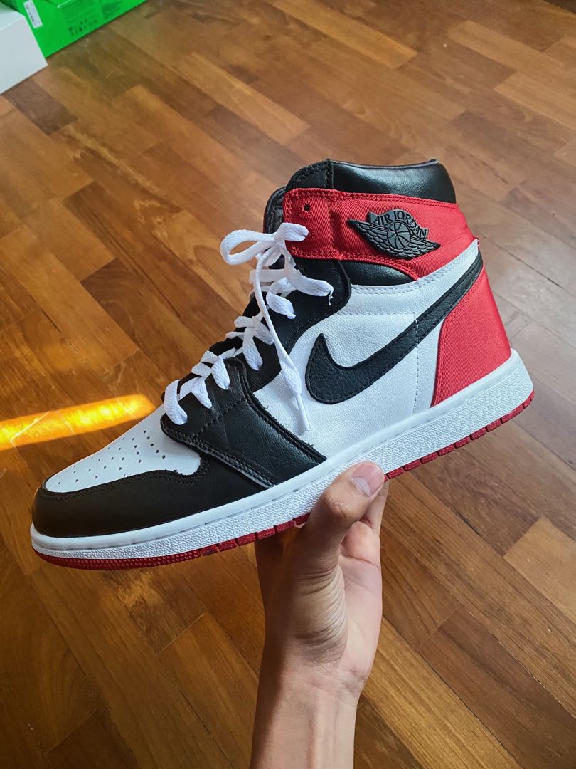 Air jordan 1 hotsell high satin black toe