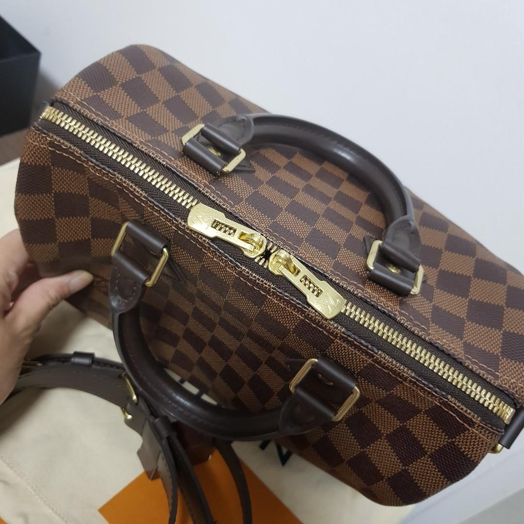 Louis Vuitton Speedy 25 Bandouliere Damier Ebene - LVLENKA Luxury  Consignment