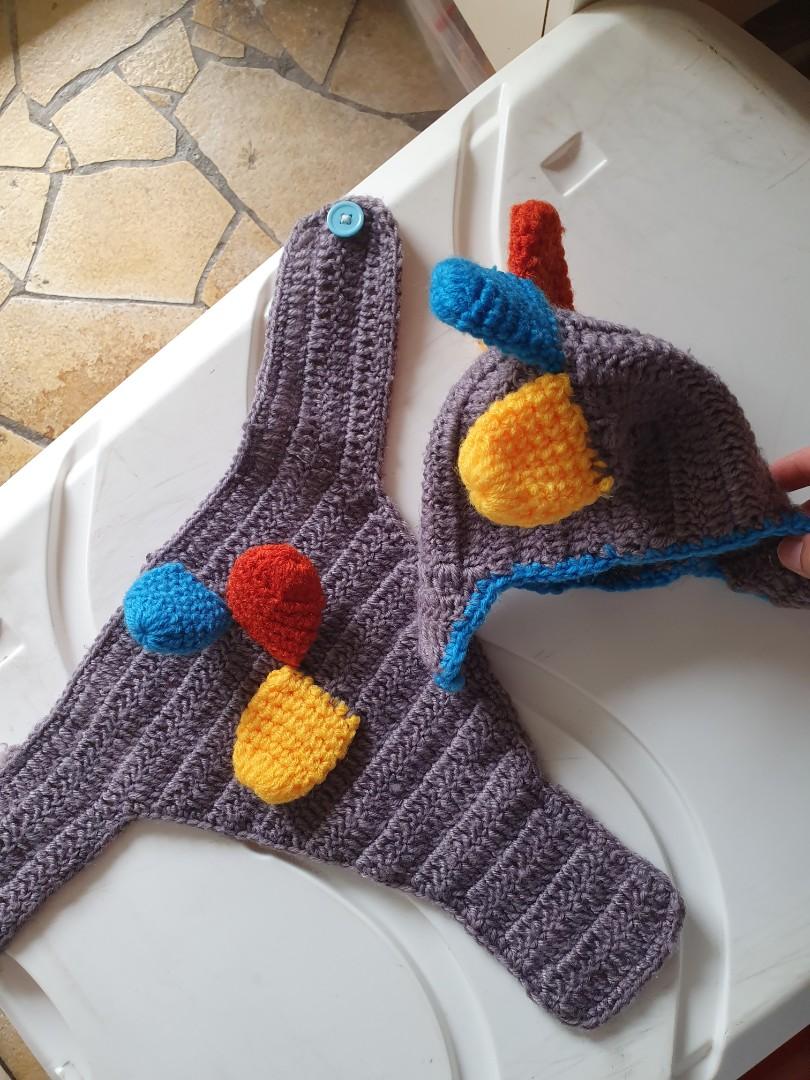 Baby Photoshoot Costume Snail and Dino, Babies & Kids, Babies & Kids