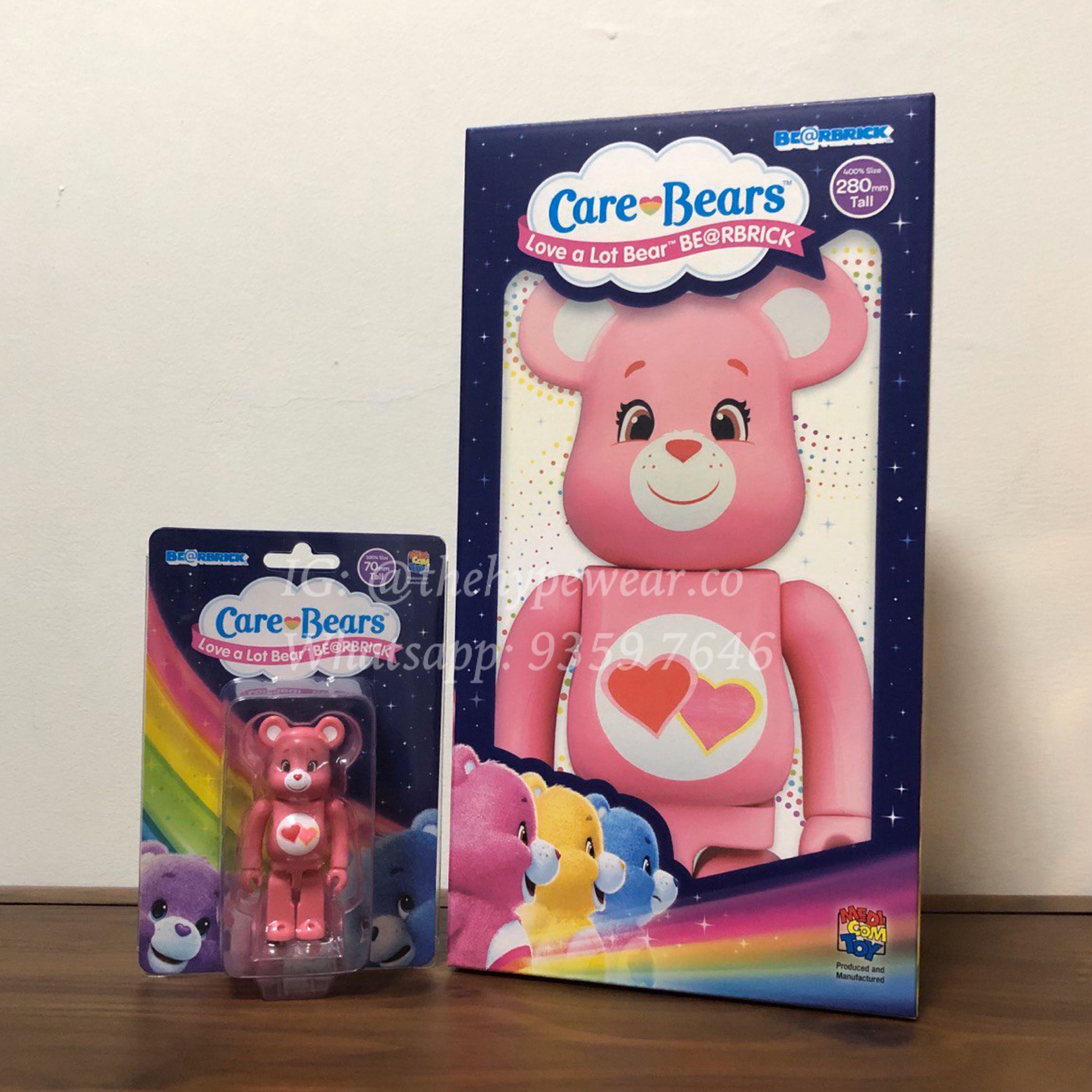 Bearbrick Love-a-lot Care bear 100%/400% , Hobbies & Toys, Toys