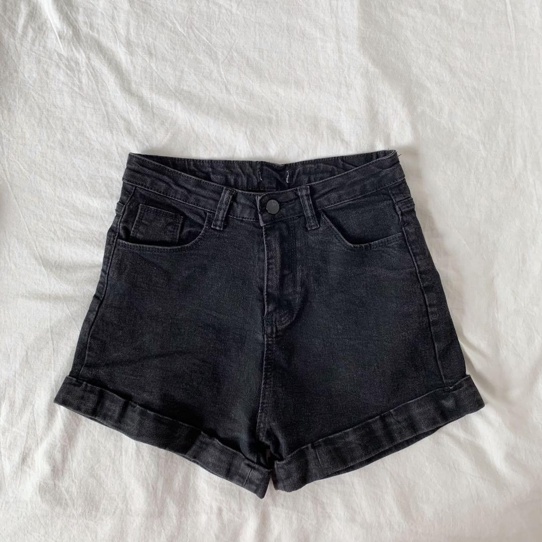 black denim shorts, Women's Fashion