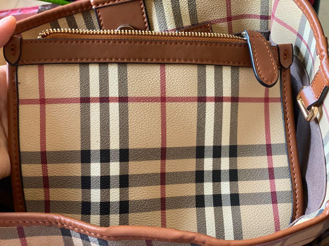 Burberry inspired bag Good condition, Women's Fashion, Bags & Wallets, Tote  Bags on Carousell