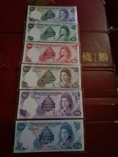 Cayman 1971 set of $1,$5,$10,$25,$40&$50 ALL A/1 first prefix and all gem unc .can grade pmg 65 to 66 EPQ but no 100 percentage guranttee total 6 pcs .rare