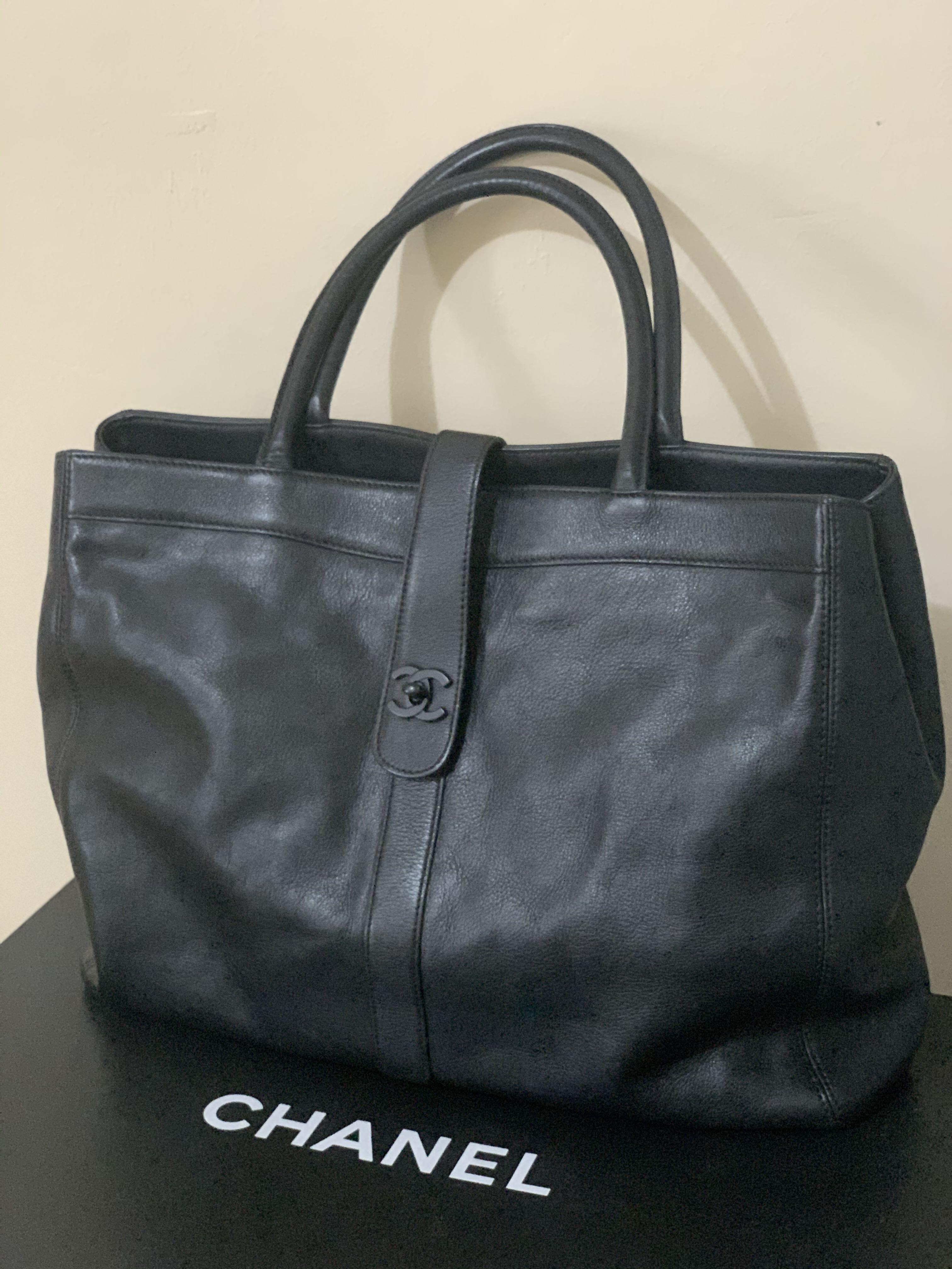 CHANEL Cerf Tote in GunMetal CC, Luxury, Bags & Wallets on Carousell