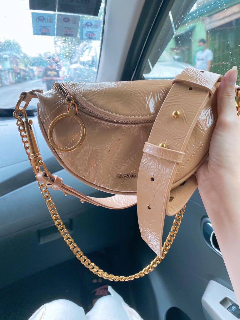 Charles & keith on sale half moon crossbody bag