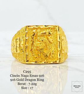 Ring Gold 916 Men S Fashion Carousell Malaysia Cincin emas 13k 55 model bungkus batu merah delima buatan tangan. ring gold 916 men s fashion