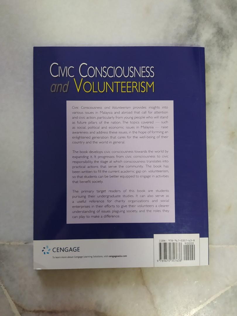 Civic Consciousness And Volunteerism Textbook Textbooks On Carousell
