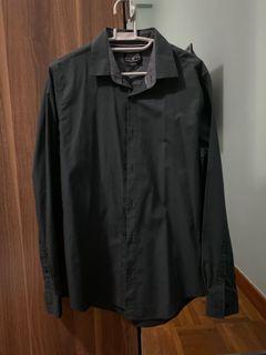 Cotton on Black Long Sleeve Button Up Shirt