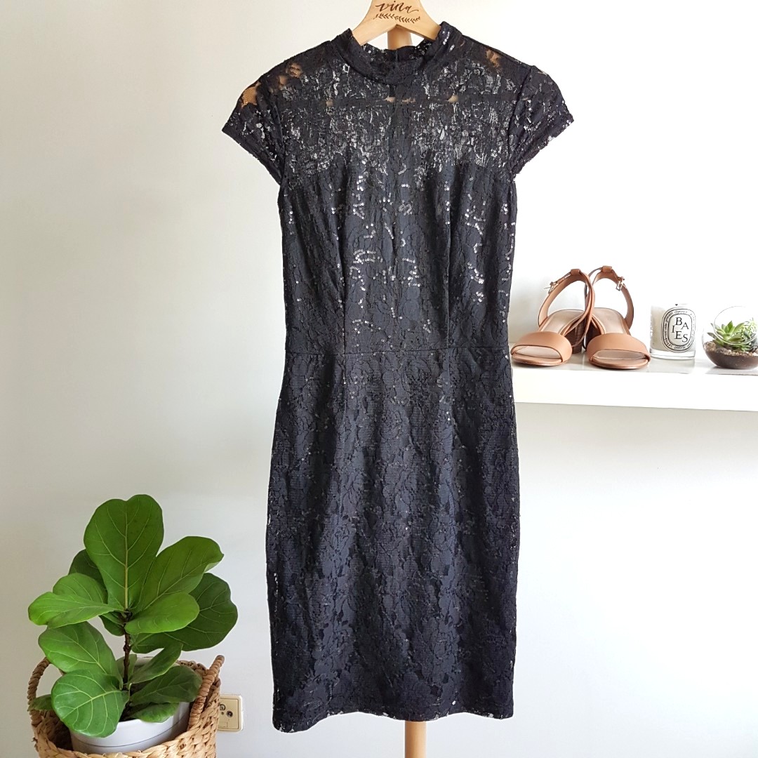 Dorothy perkins sale black lace dress