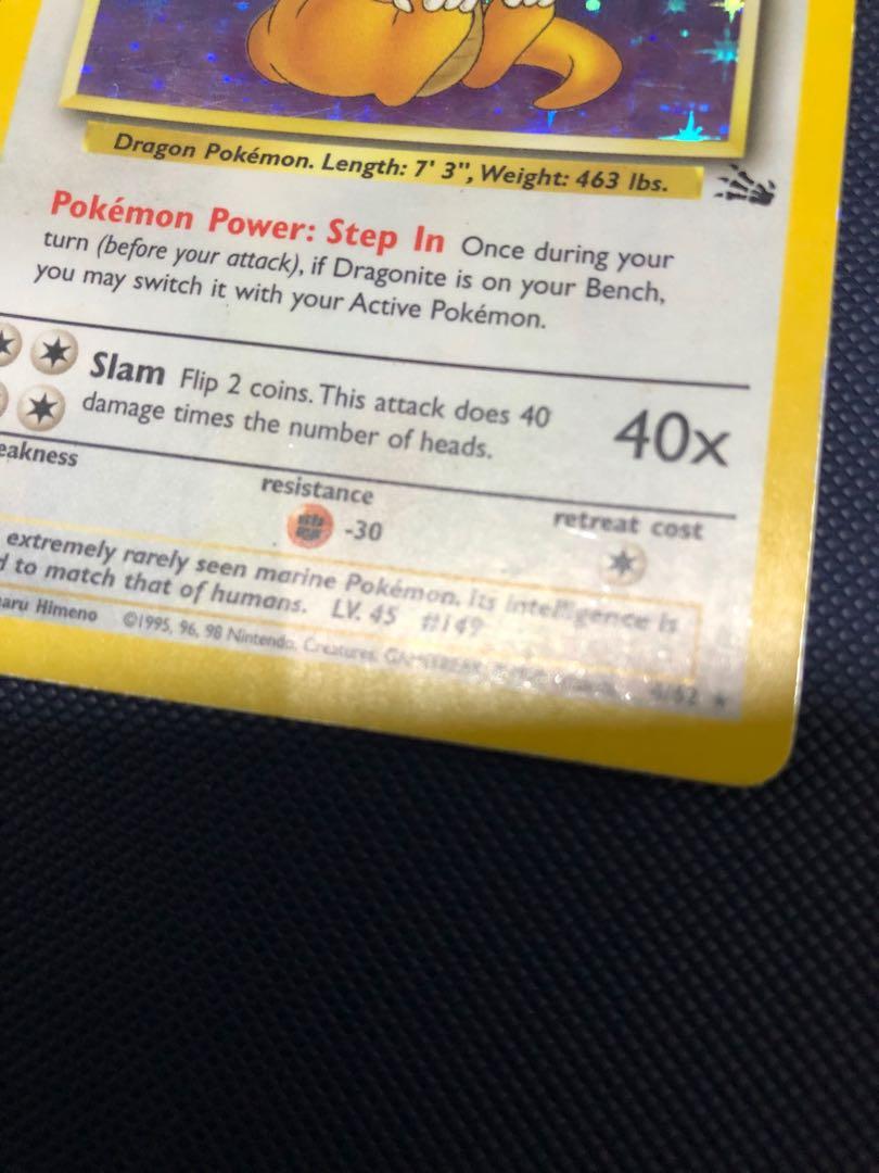 pokemon card dragonite 4 62 PSA9 - 1999 Pokemon main image 0
