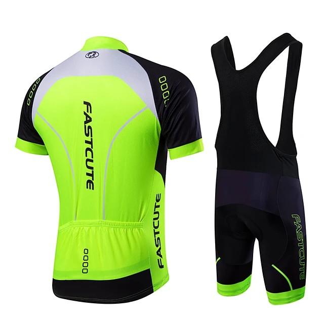 Fast cute Cycling Jersey with Bib Shorts Men s Short Sleeve