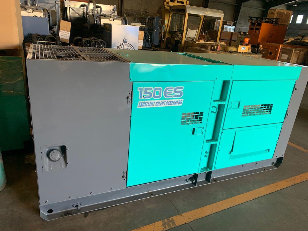 Generator 150 kVA Japan (Category: Industrial Equipment) located in Manila. Submitted by santiago0721 (Listing ID 1044424896, Image 1). Description: Slightly used unit with low SMR Unit is cleaned, re painted with new batteries Passed load testing (yr 2020) Can do actual testing with load bank Call us for appointments.