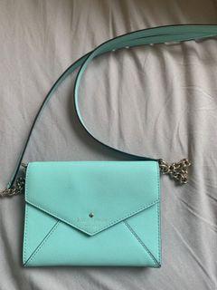 Great Conditon Kate Spade Mini Envelope Bag in Aqua