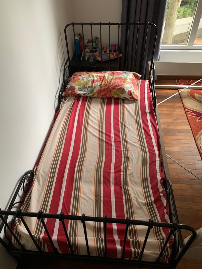 IKEA wrought iron bed, Furniture & Home Living, Furniture, Bed Frames