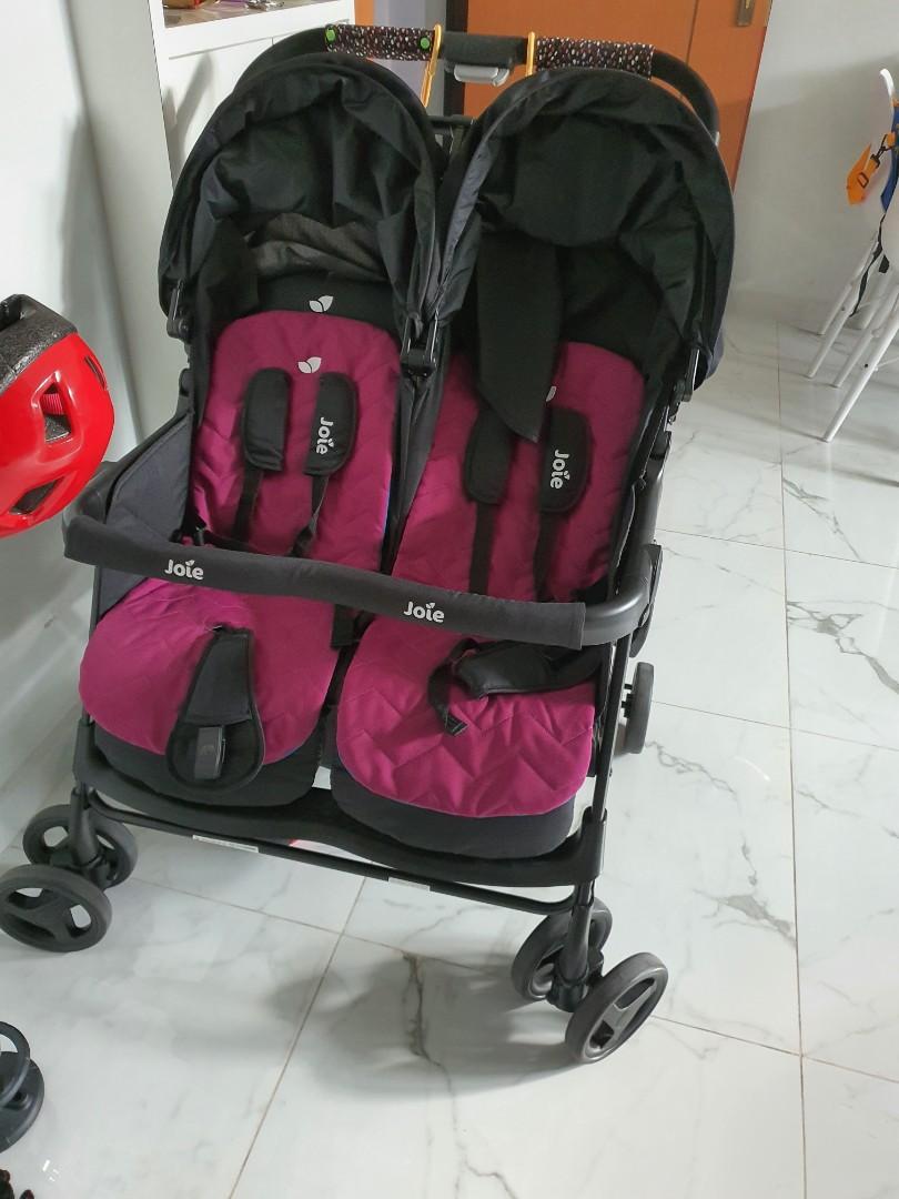 Joie aire twin stroller pink & blue colour pink & blue clearance