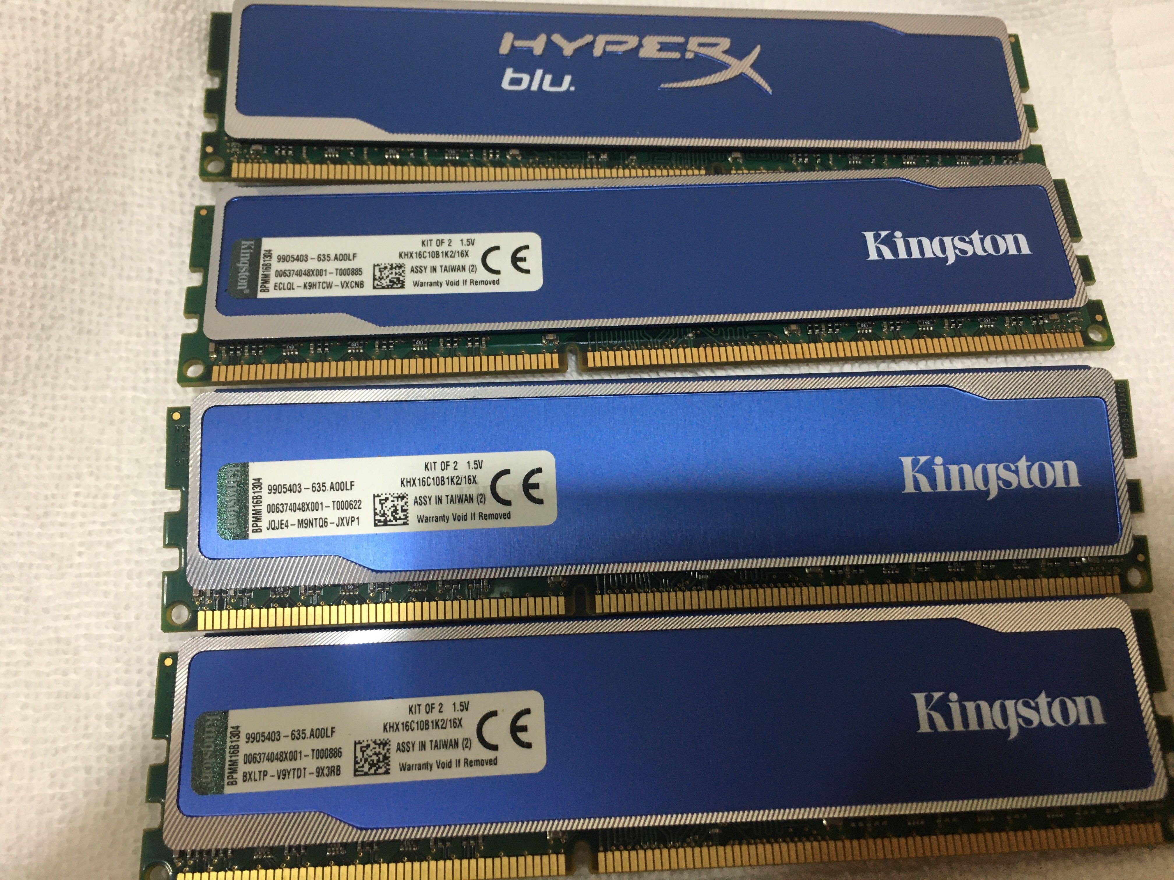 Kingston Hyper X Blu KHX16C10B1K2 16X